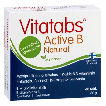 Vitatabs Active B Natural B-vitamiini Kompleks N60