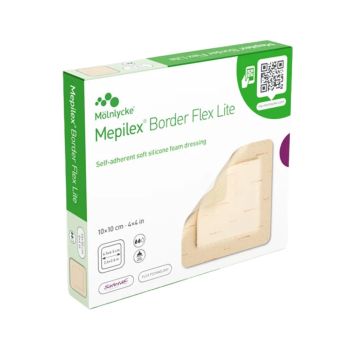 Mepilex Border Flex Lite steriilne silikoonplaaster 10x10cm N5