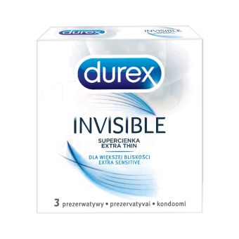 Durex Invisible Extra Sensitive kondoomid 52 mm N3