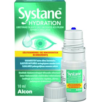 Systane Hydration säilitusaineta niisutavad silmatilgad 10 ml