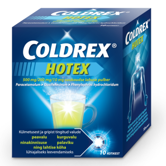 COLDREX HOTEX SUUKAUDSE LAHUSE PULBER 500MG+200MG+10MG N10