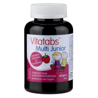 Vitatabs Junior Multivitamiin Pehmed Maasikad N60