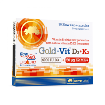 OlimpLabs Gold-Vit D3 4000IU + K2natto (MK-7) N30