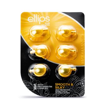 ELLIPS Smooth & Silky Pro Keratin  витамины для наружнего применения с кератином для увлажнения волос N6