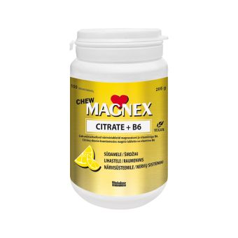 Magnex Citrate + Vitamiin B6 närimistbl 375mg+3mg N100