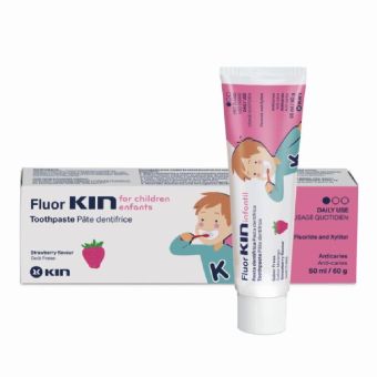 Fluor KIN детская зубная паста со вкусом клубники 50 мл