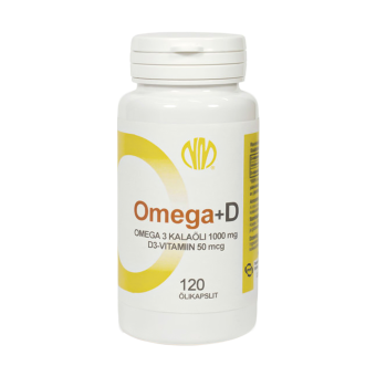 Natura Media Omega 1000 mg+vitamiin D 50 mcg N120