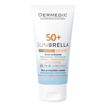 Dermedic Sunbrella päikesekaitsekreem nõrkade kapillaaridega näonahale SPF 50+ 50 g