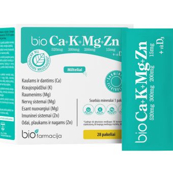 Biofarmacija bioCa+K+Mg+Zn+vitamiin D3 N28