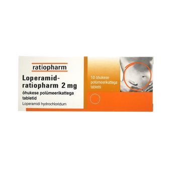 Loperamid-Ratiopharm õhuk. polüm.kat. tbl 2MG N10