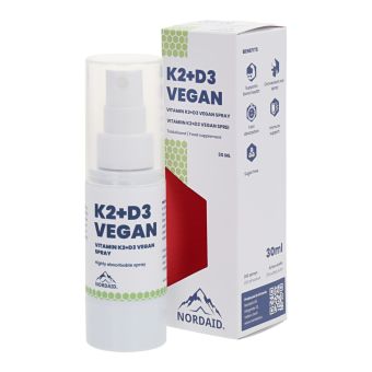 Nordaid K2 100 + D3 Sprei Vegan 30 ml