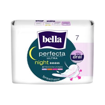 Bella Perfecta Ultra Night õhukesed tiibadega hügieenisidemed N7